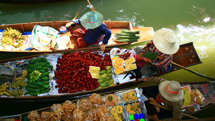 thailande marché flottant